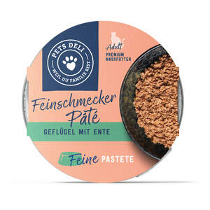 Nassfutter "Feinschmecker Pâté" mit Ente - 85g / 12er Pack