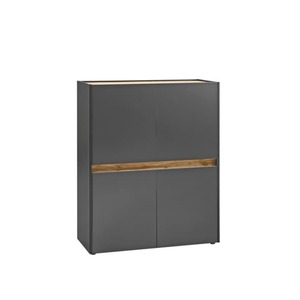 Highboard City Anthrazit matt/Wotan Eiche-Dekor 100x120x40 cm