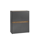 Bild 1 von Highboard City Anthrazit matt/Wotan Eiche-Dekor 100x120x40 cm