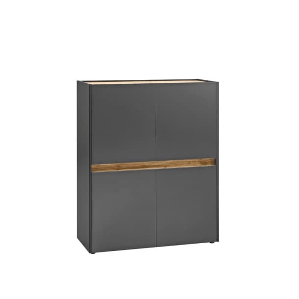 Bild 1 von Highboard City Anthrazit matt/Wotan Eiche-Dekor 100x120x40 cm