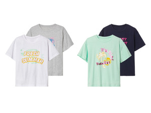 pepperts!® Kinder Mädchen T-Shirts, 2 Stück, mit Print