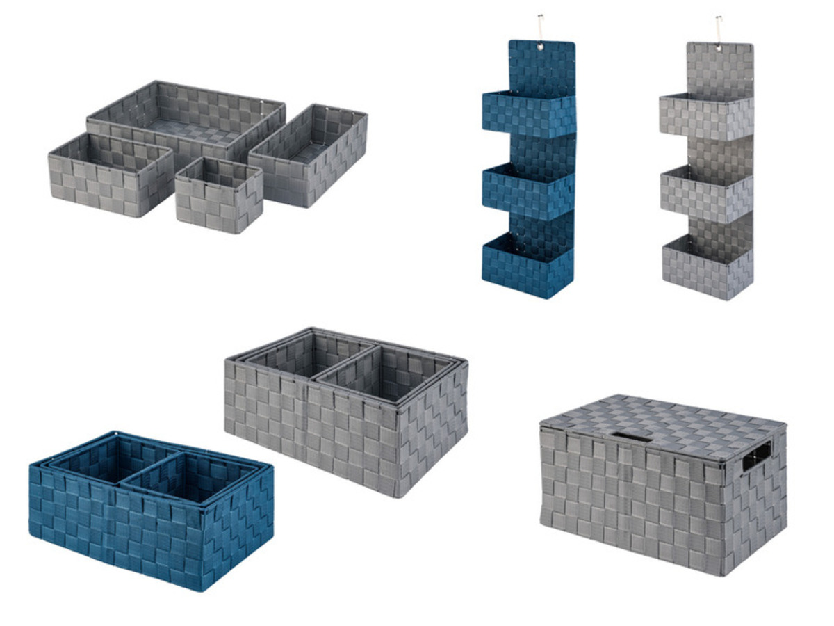 Bild 1 von LIVARNO home Hängeregal \ Korb-Set \ Aufbewahrungskorb, mit stabilem Metallrahmen