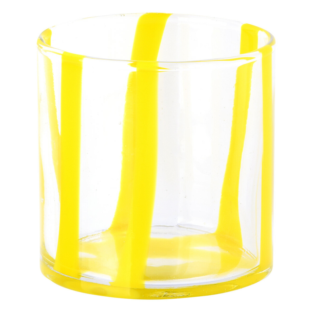 Bild 1 von Windlicht mit Streifenmuster GELB