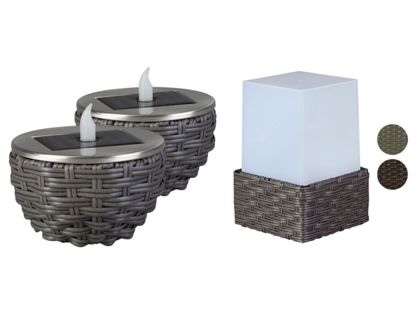 Bild 1 von LIVARNO home LED Solarleuchte, aus Rattan, 1er / 2er Set