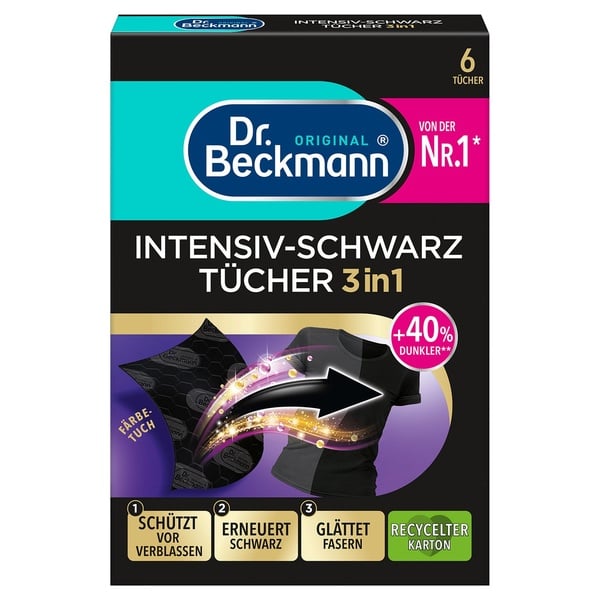 Bild 1 von DR. BECKMANN Intensiv Schwarz Tücher 3-in-1