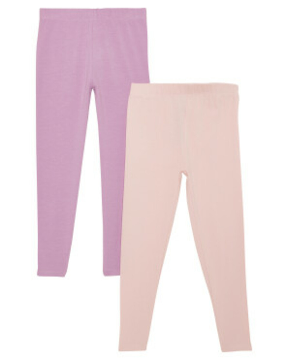 Bild 1 von Einfache Leggings, 2er-Pack, Kiki & Koko, Lila/Rosa