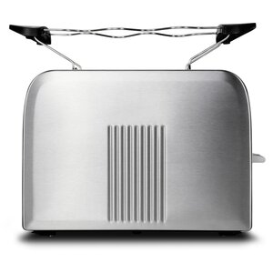 MEDION Edelstahl-Toaster MD 16232, Edelstahlgehäuse, 870 Watt, Aufwärm-, Auftau- und Stopptaste, Bräunungsgrad-Regler, silber