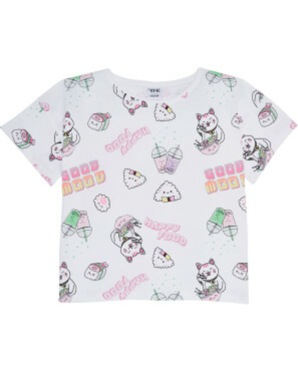 Bild 1 von Niedliches T-Shirt, Y.F.K., Rundhalsausschnitt, weiß bedruckt