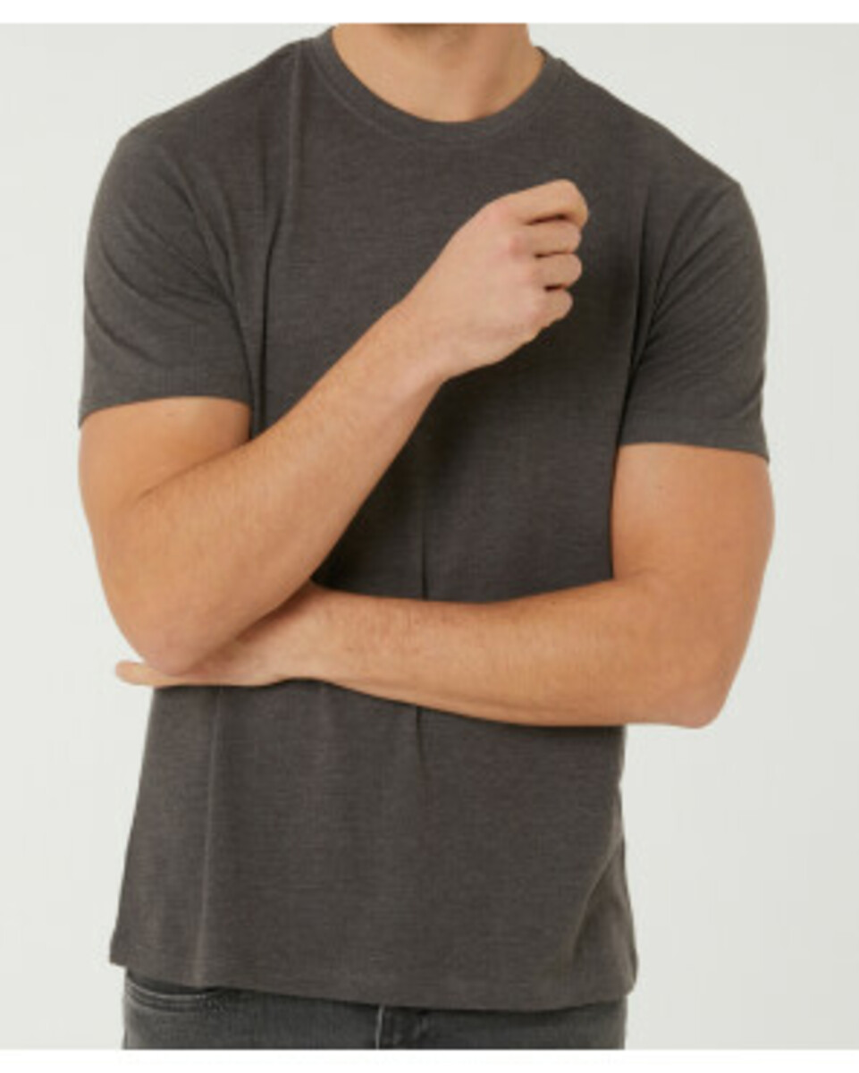 Bild 1 von T-Shirt in Melange, X-Mail, Rundhalsausschnitt, anthrazit melange