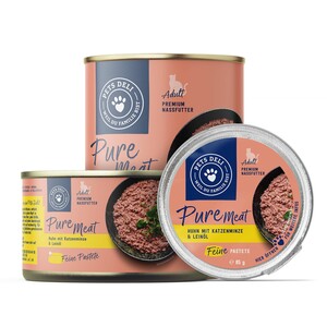 Nassfutter "Pure Meat" Huhn mit Katzenminze - 200g / Einzeldose