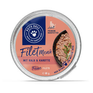 Nassfutter "Filet Menü" mit Kalb und Karotte - 85g / 12er Pack
