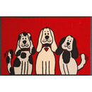 Bild 1 von Esposa Fußmatte 50/75 cm hund rot, schwarz, weiß , Three Dogs , Textil , 50x75 cm , Velours , rutschfest, für Fußbodenheizung geeignet , 004336004089