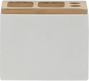 Sealskin Zahnbürstenhalter Grace für elektrische Zahnbürsten, Polyresin, Farbe: Weiß, 6 x 12.3 x 10.2 cm