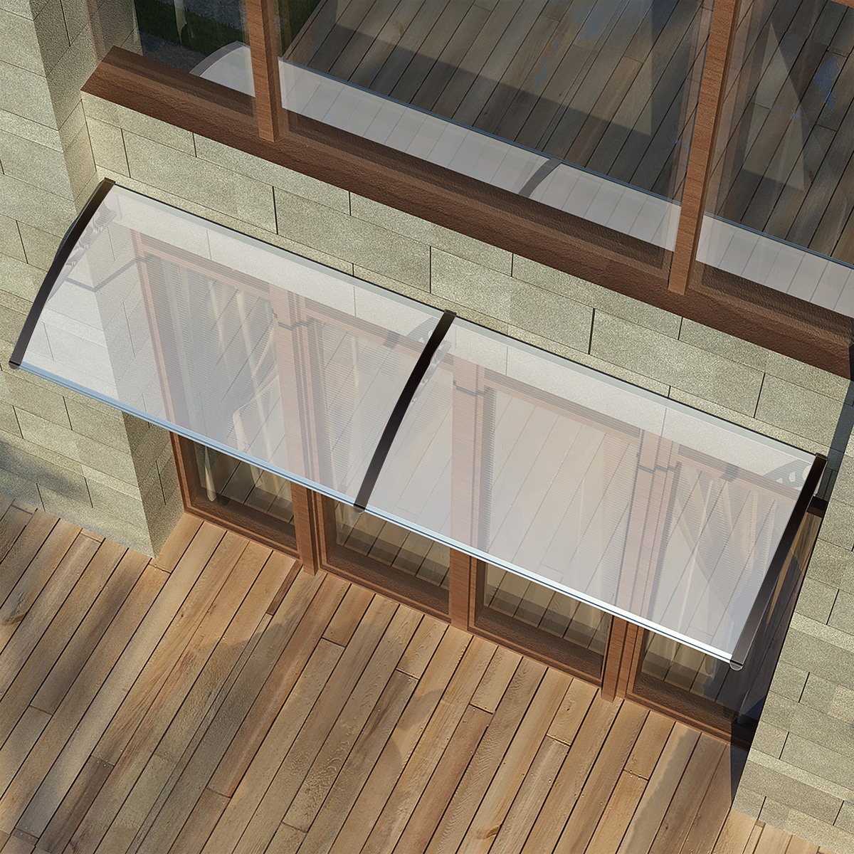 Bild 4 von HC Garten & Freizeit Tür-Vordach - Schwarz