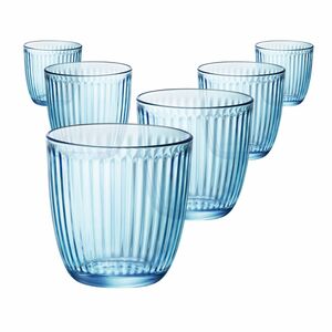 Bormioli Rocco Line Acqua Wasserglas, 6 St., blau