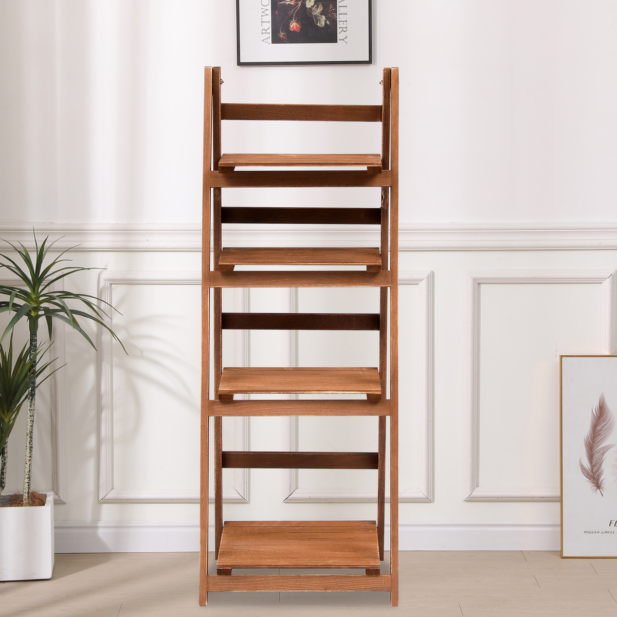 Bild 1 von Happy Home Blumentreppe mit 4 Ablagen WPS01-HOL Holz