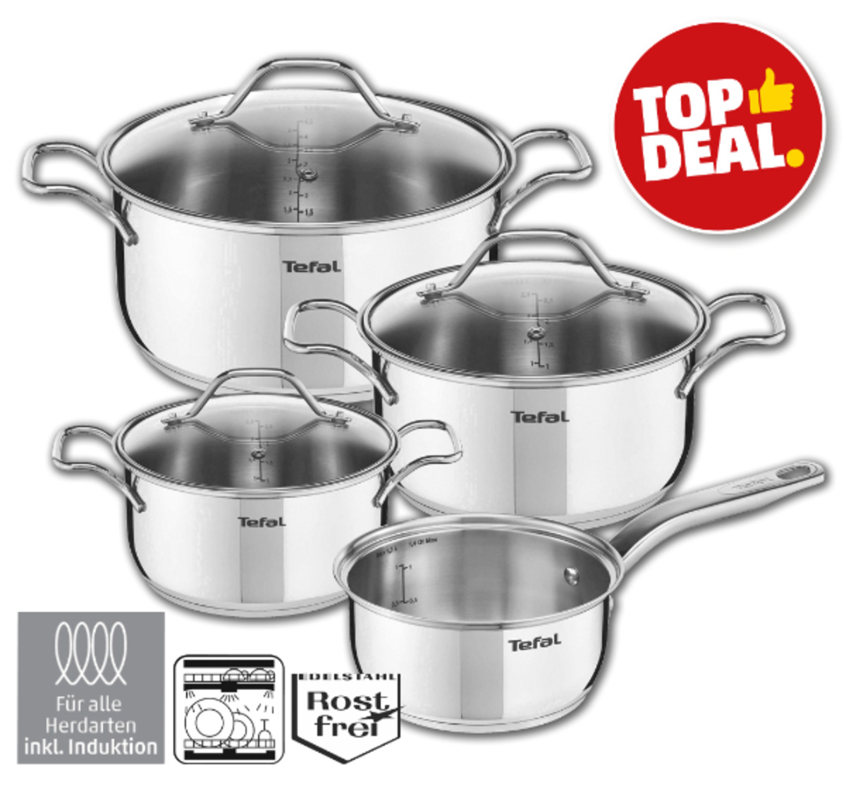 Bild 1 von TEFAL Edelstahl-Topf-Set INTUITION*