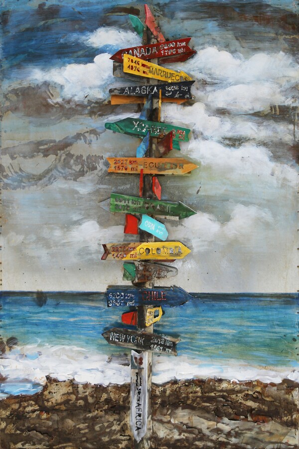 Bild 3 von INTERIA Home&Living 3D Metallbild Wegweiser