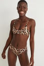 Bild 1 von C&A Bikini-Hose-Mid Waist-LYCRA® XTRA LIFE™-gemustert, Braun, Größe: 44