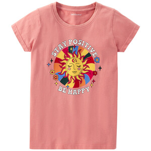 Mädchen T-Shirt mit buntem Print ROSA