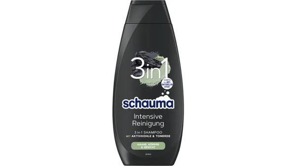 Bild 1 von SCHAUMA Men Shampoo 3 in 1 Aktivkohle + Tonerde