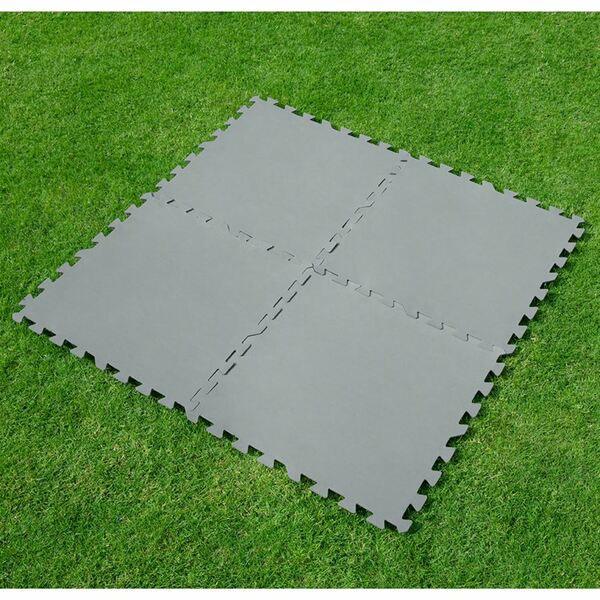 Bild 1 von Bestway #58639 Bodenschutzplatten für Aufstellpools 50x50cm 9er-Set Grau