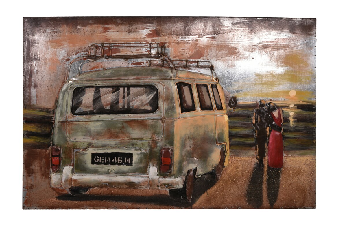 Bild 2 von INTERIA Home&Living 3D Metallbild Bulli mit Pärchen