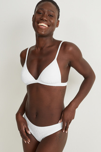 C&A Bikini-Top-Triangel-wattiert-LYCRA® XTRA LIFE™, Weiß, Größe: 34