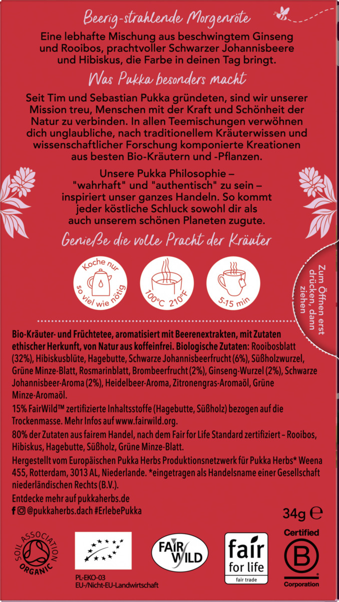 Bild 3 von Pukka Bio-Kräutertee Morning Berry, 32 g