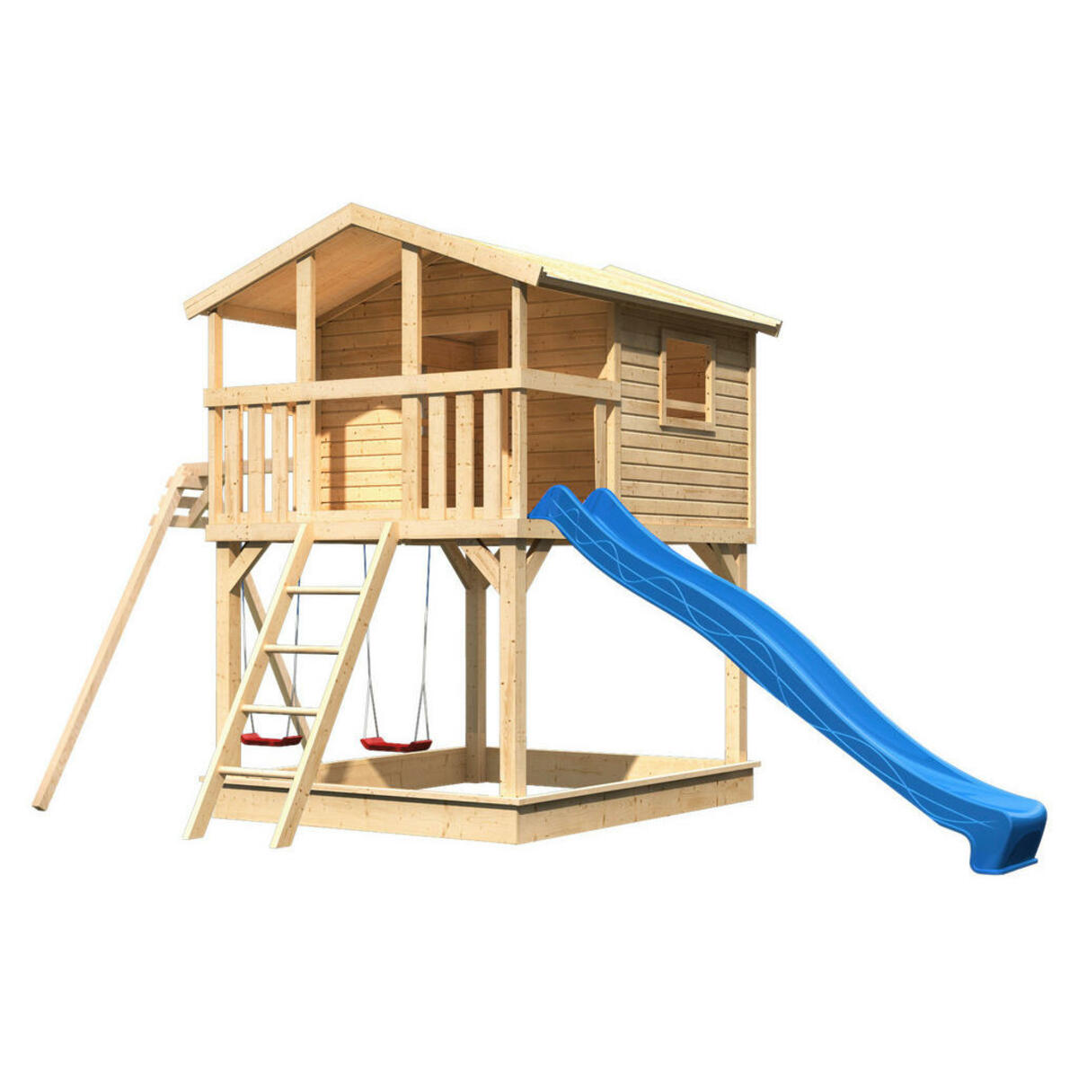 Bild 1 von Karibu Stelzenhaus Ervin natur B/H/L: ca. 264x309x438 cm