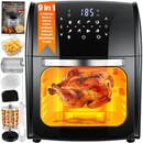 Bild 1 von KESSER® XXL Airfryer 9in1 Heißluftfritteuse Fritteuse Drehgrill Mikrowellen Rezeptheft Grillspieß 1800 Watt fettfrei grillen 8 Programme inkl. Zubehör