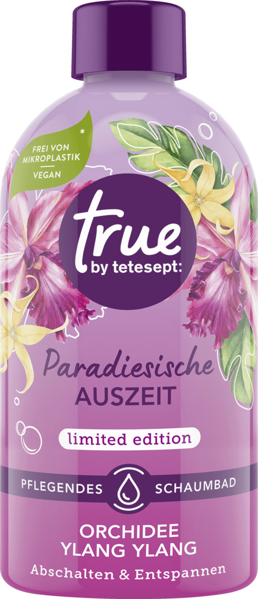 Bild 1 von true by tetesept Pflegendes Schaumbad Paradiesische Auszeit, 420 ml