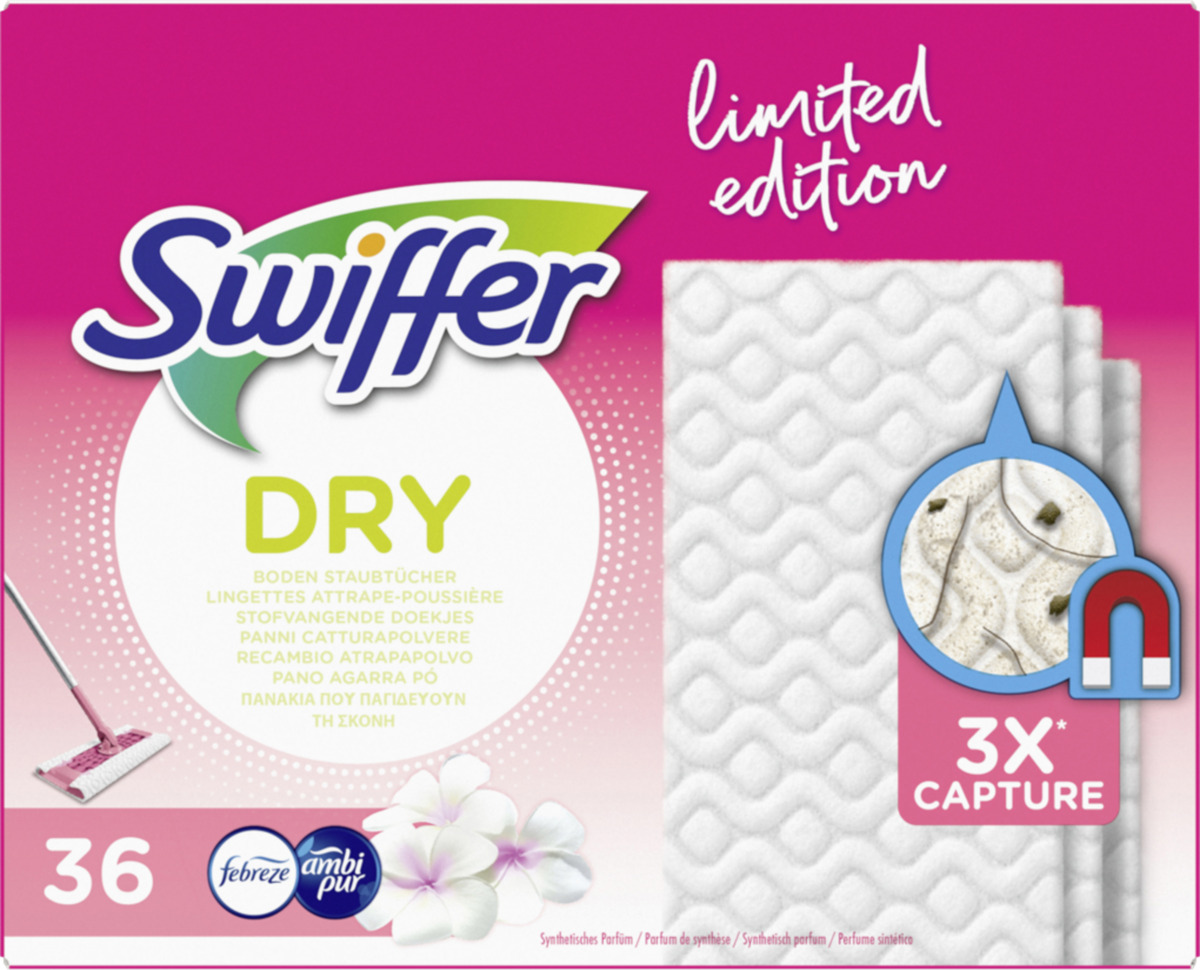 Bild 1 von Swiffer Wischtücher trocken Pink Nachfüllpackung