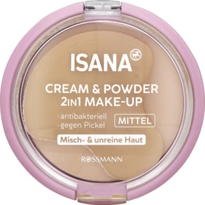 ISANA Cream & Powder 2in1 Make-Up mittel, 9 g