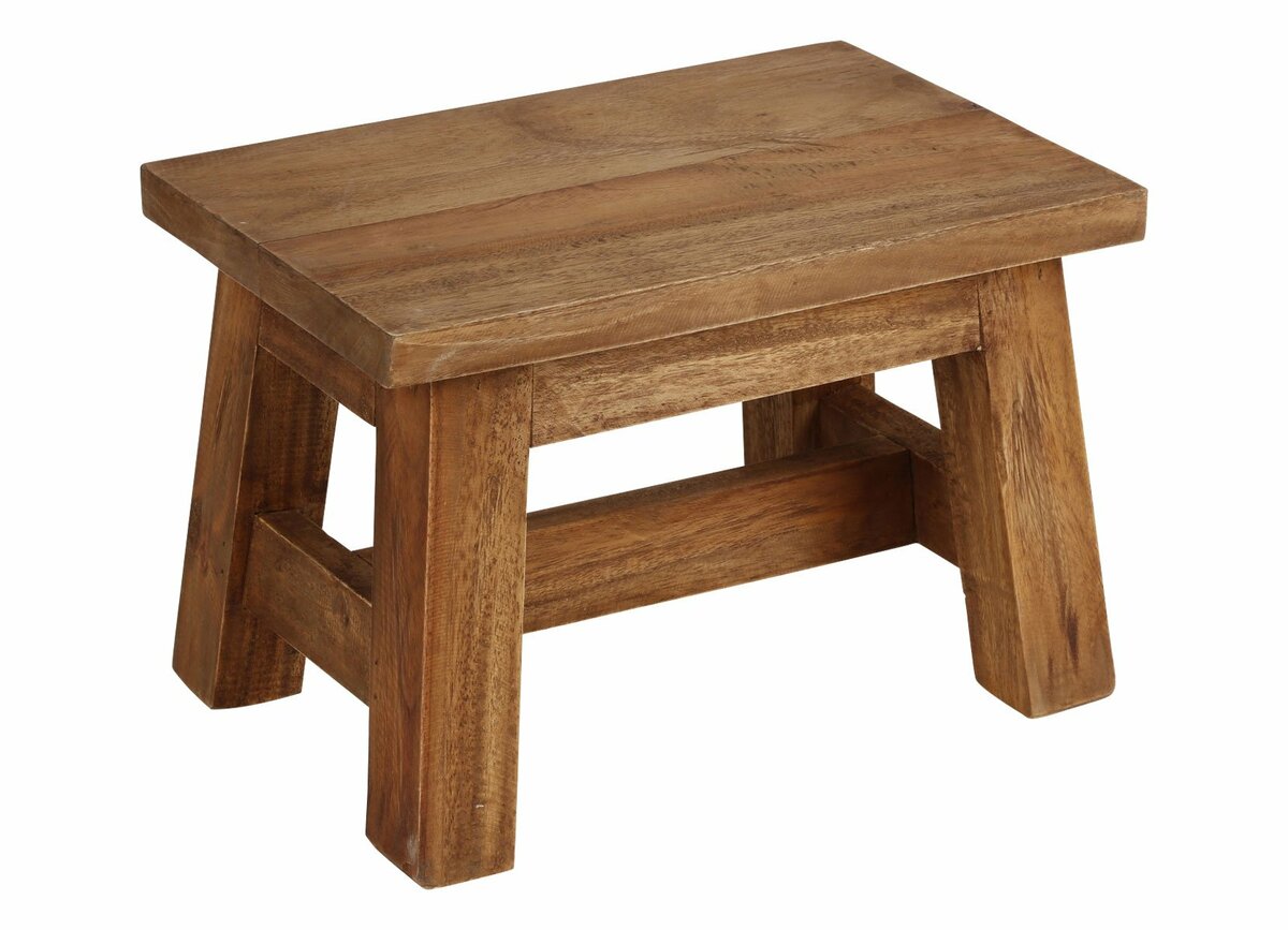 Bild 1 von Holz-Hocker Ranch Rustikal 30x20x20cm Natur