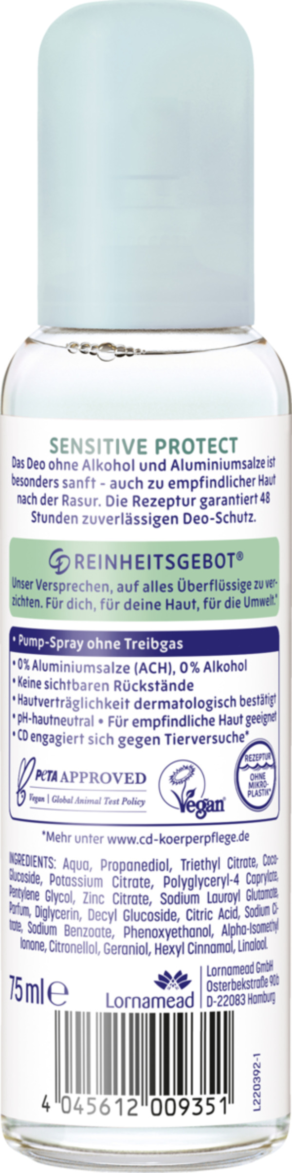 Bild 2 von CD 48h Deodorant Zerstäuber Sensitive Protect, 75 ml