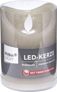 Rubin Licht LED-Kerze 10 cm taupe