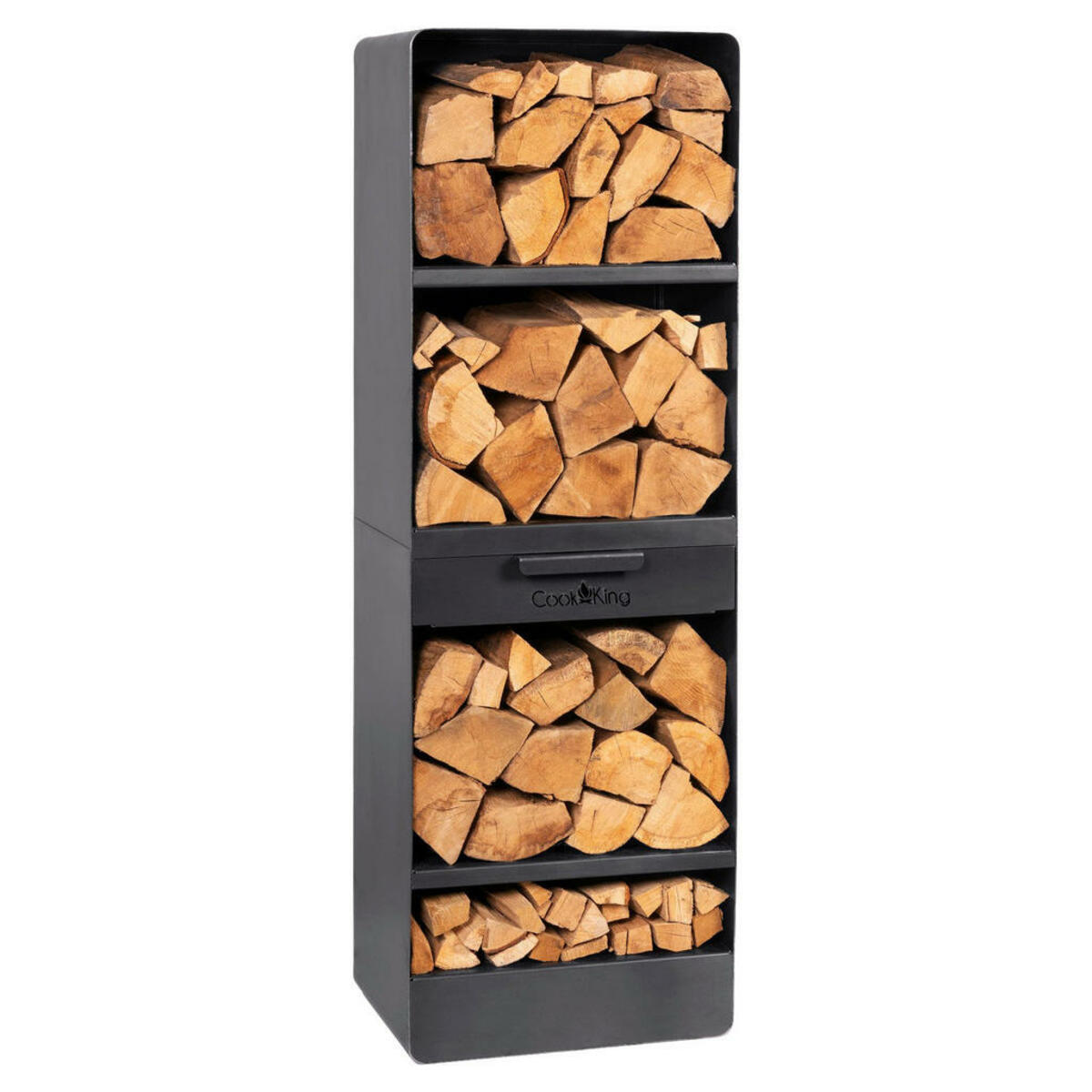 Bild 1 von CookKing Kaminholzregal Vento schwarz B/H/T: ca. 40x120x30 cm