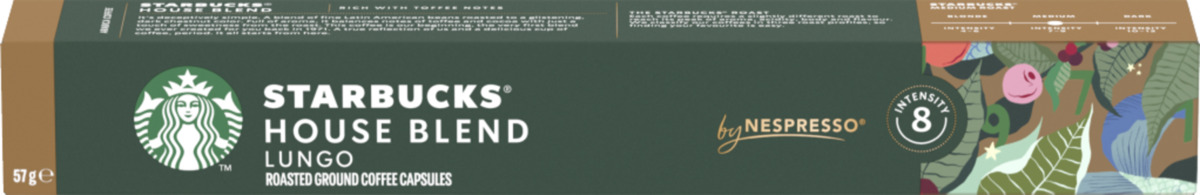 Bild 1 von STARBUCKS Kapseln House Blend Lungo by Nespresso, 57 g