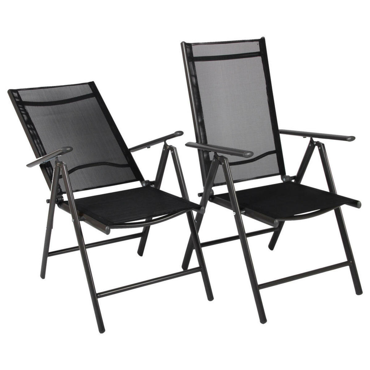 Bild 1 von VCM Klappsessel-Set Sonlas anthrazit Textilene B/H/T: ca. 56x105x64 cm