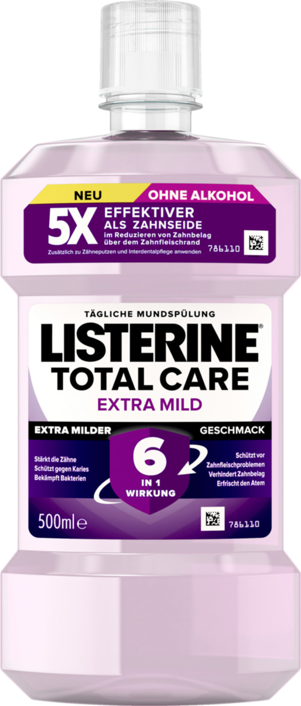 Bild 1 von Listerine Mundspülung Total care Extra Mild, 500 ml