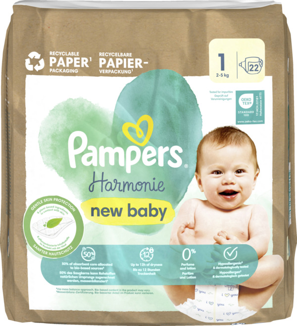 Bild 1 von Pampers Harmonie Windeln Gr.1 (2-5kg)