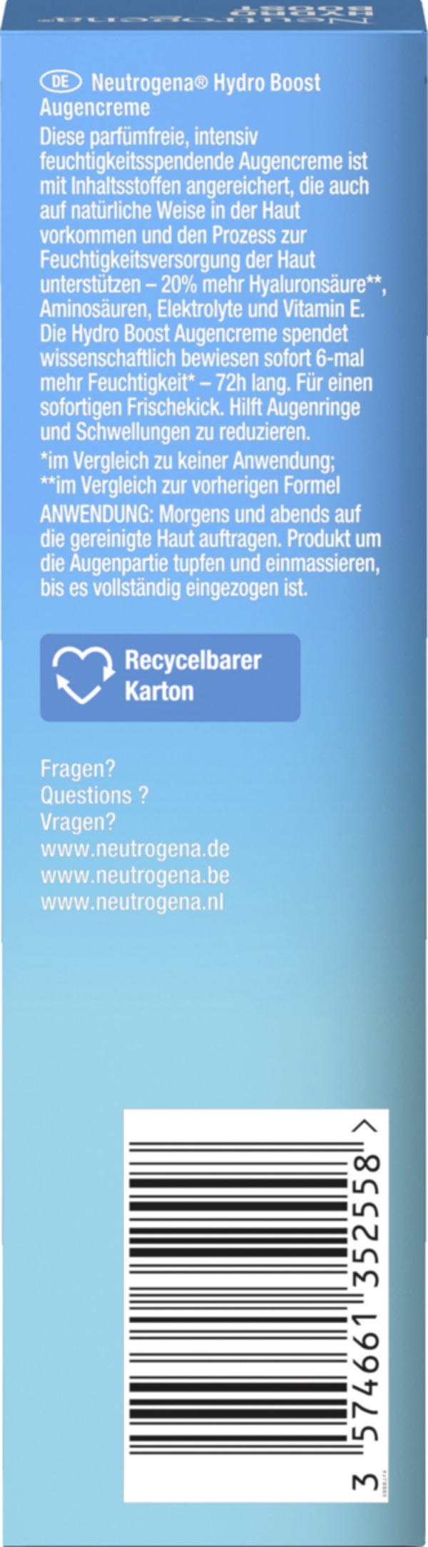 Bild 2 von Neutrogena Hydro Boost Augencreme, 15 ml