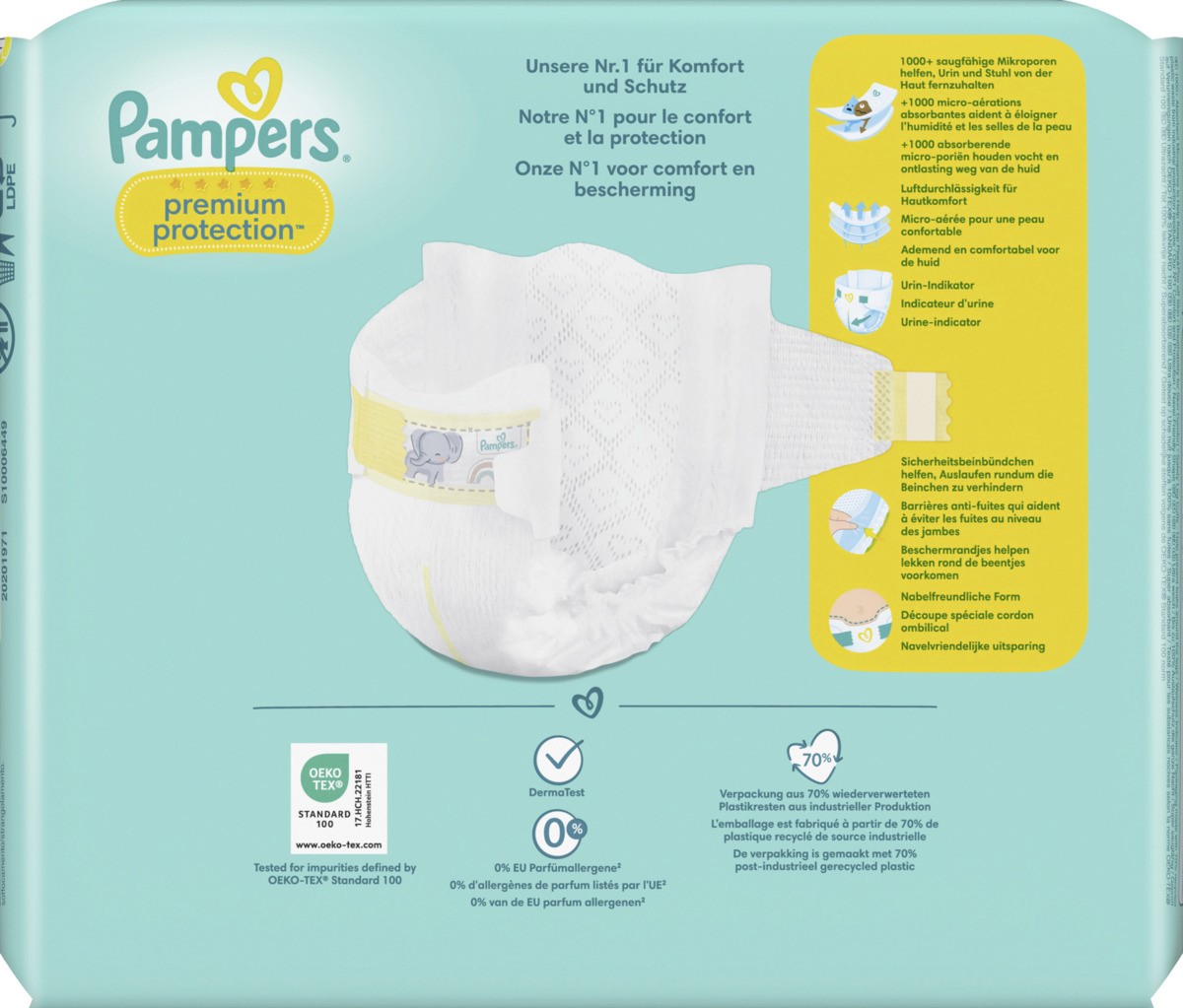 Bild 3 von Pampers premium protection Windeln Gr.0 (unter 3kg)