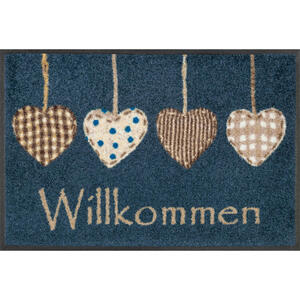 Esposa Fußmatte 40/60 cm texte blau, beige , Cottage Hearts , Textil , 40x60 cm , rutschfest, für Fußbodenheizung geeignet , 004336002451
