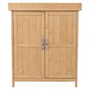 Bild 1 von Outsunny Geräteschrank mit 2 Fächer natur 74 x 43 x 88 cm (LxBxH)   Geräteschuppen Gartenschrank Universalschrank