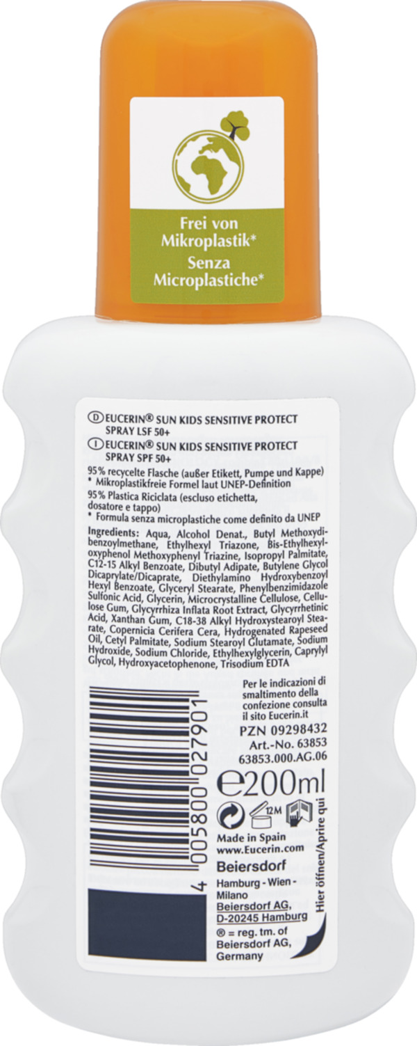 Bild 2 von Eucerin Sensitive Protect Kids Sun Spray LSF 50+, 200 ml