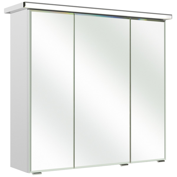 Bild 1 von Spiegelschrank 'Primo' 75 x 72 cm weiß mit LED-Profil