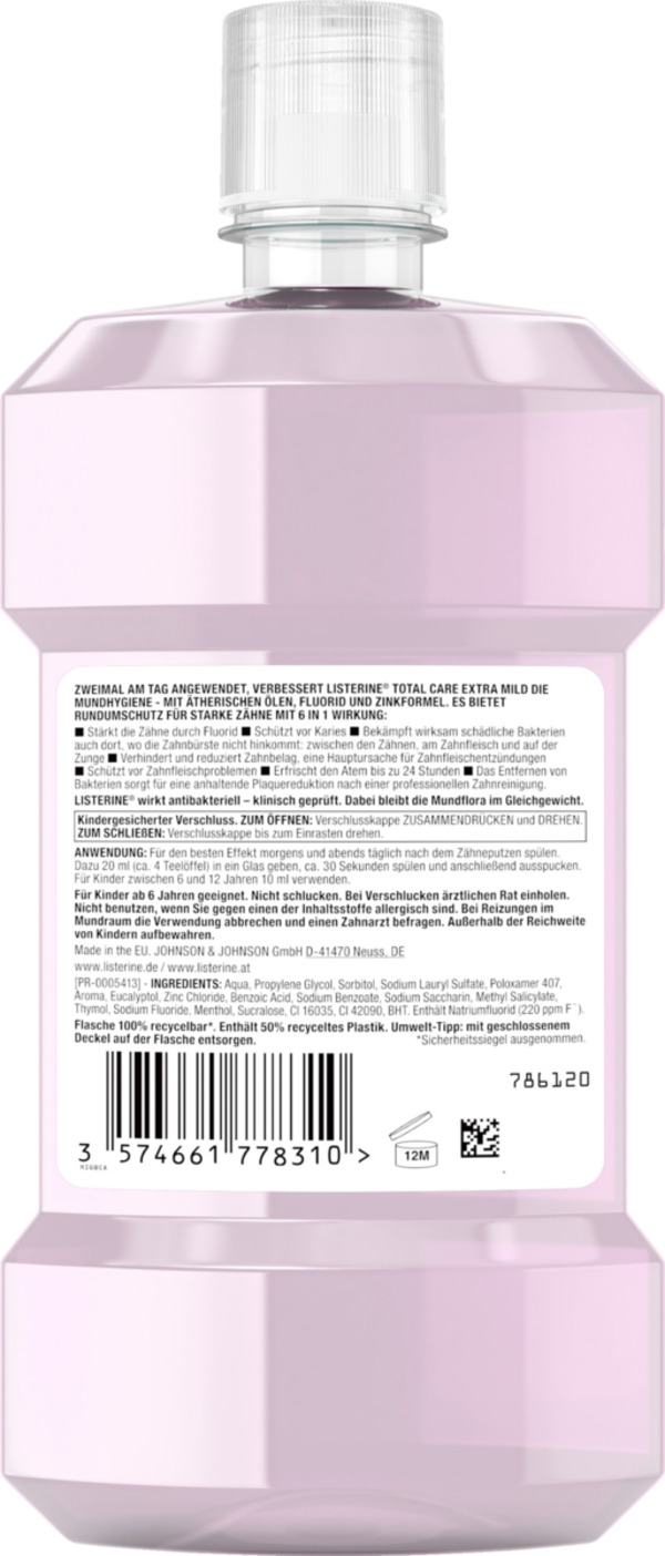 Bild 4 von Listerine Mundspülung Total care Extra Mild, 500 ml