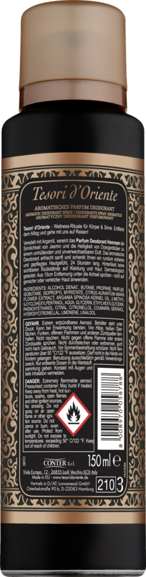 Bild 2 von Tesori d'Oriente Parfum Deodorant Spray Hammam, 150 ml